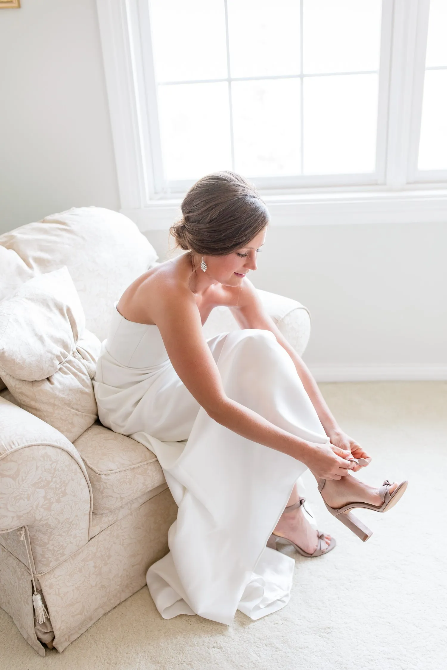 Bride getting ready at the Estate