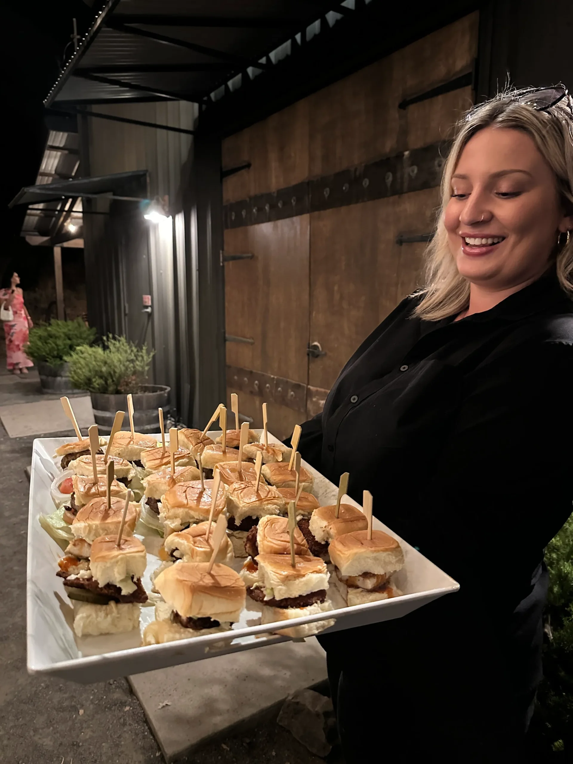 Wedding late night slider snacks